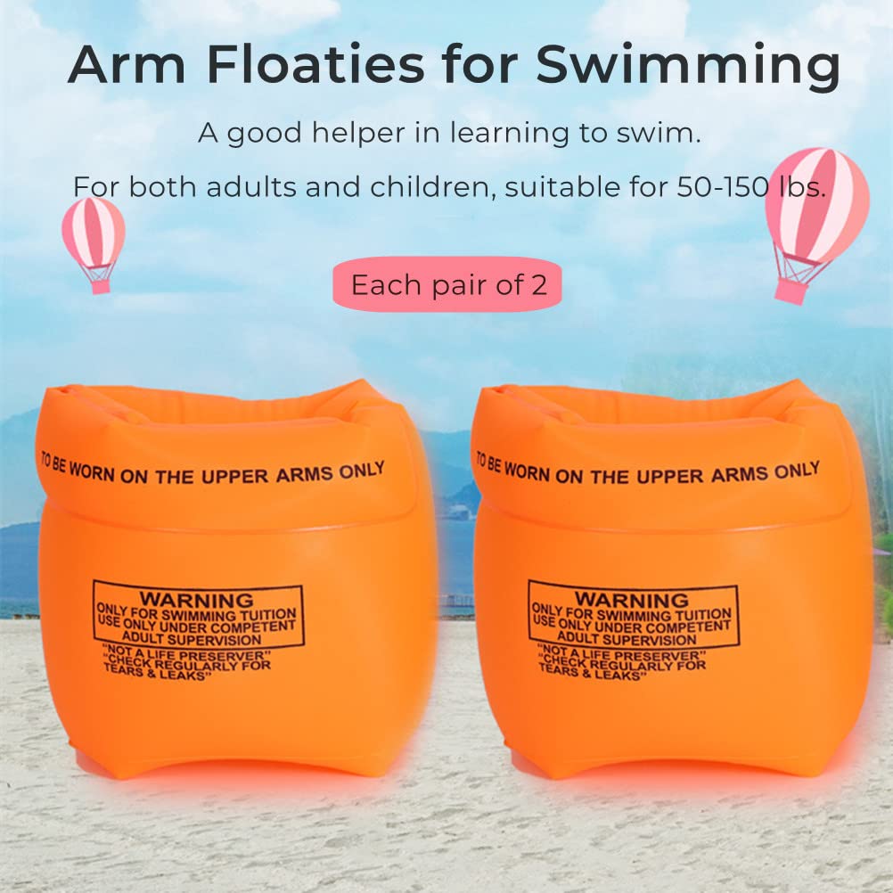 2-4 Pack Arm Floaties for Kids and Adults - Pool Floats Arm Bands Inflatable Swim Rings PVC Arm Floater for Toddlers Kids 3-5-6-12 Years