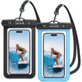 Lamicall Waterproof Phone Pouch Case - [2 Pack][Easy Lock & Heavy Duty] IPX8 Water Proof Cell Phone Dry Bag for Beach, Mom Gift Protector for iPhone 17 16 15 14 13 12 11 Pro Max Plus, Galaxy S25, 4-7"