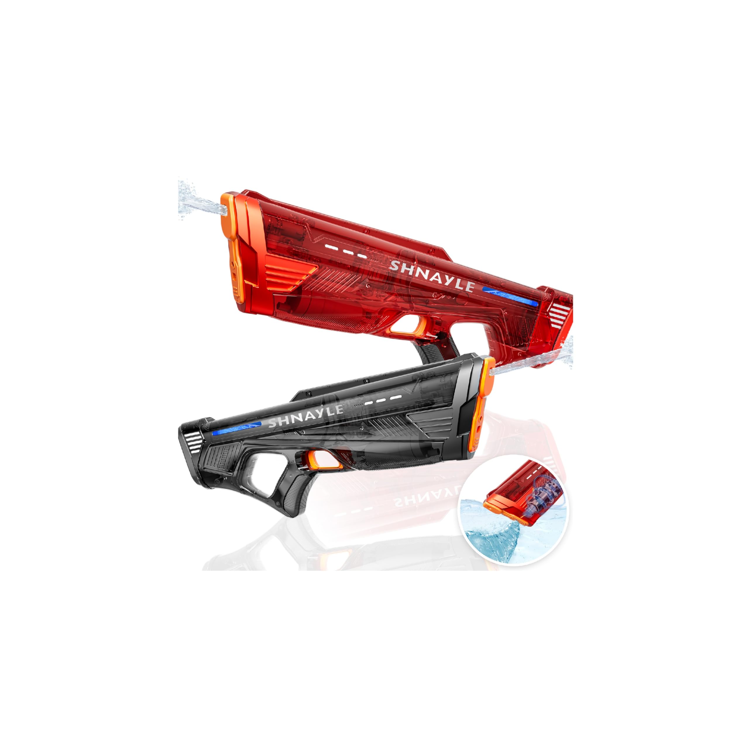 Electric Water Gun for Adults Kids Type-C Charging Port, Automatic High Powered Squirt Gun,Powerful Shooting Long Range Auto Water Blaster, Outdoor Toy Pool Party Game (Black)