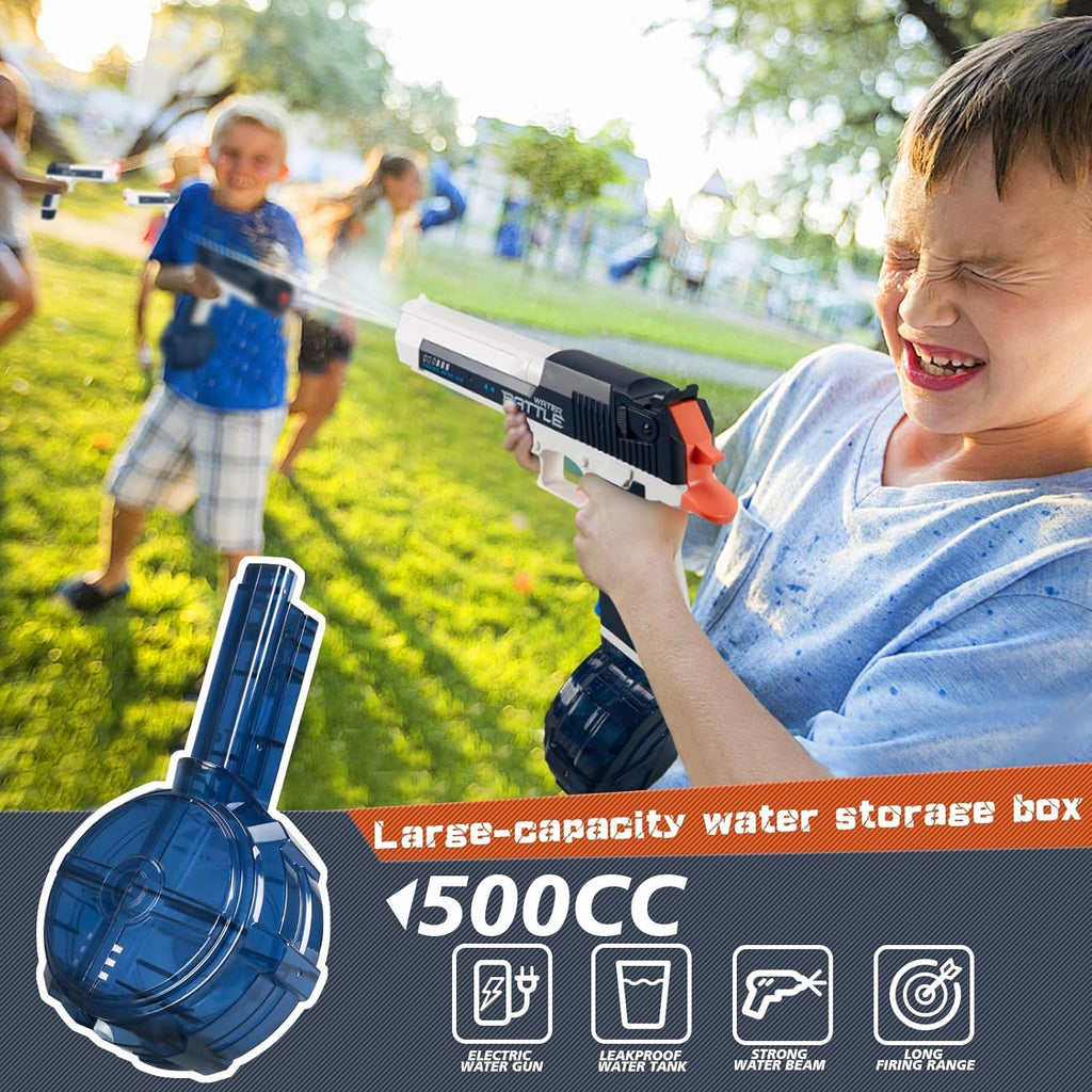Electric Water Guns for Adults - Automatic Water Gun Powerful, Water Gun with 510cc High Capacity, Electric Squirt Gun, Blue