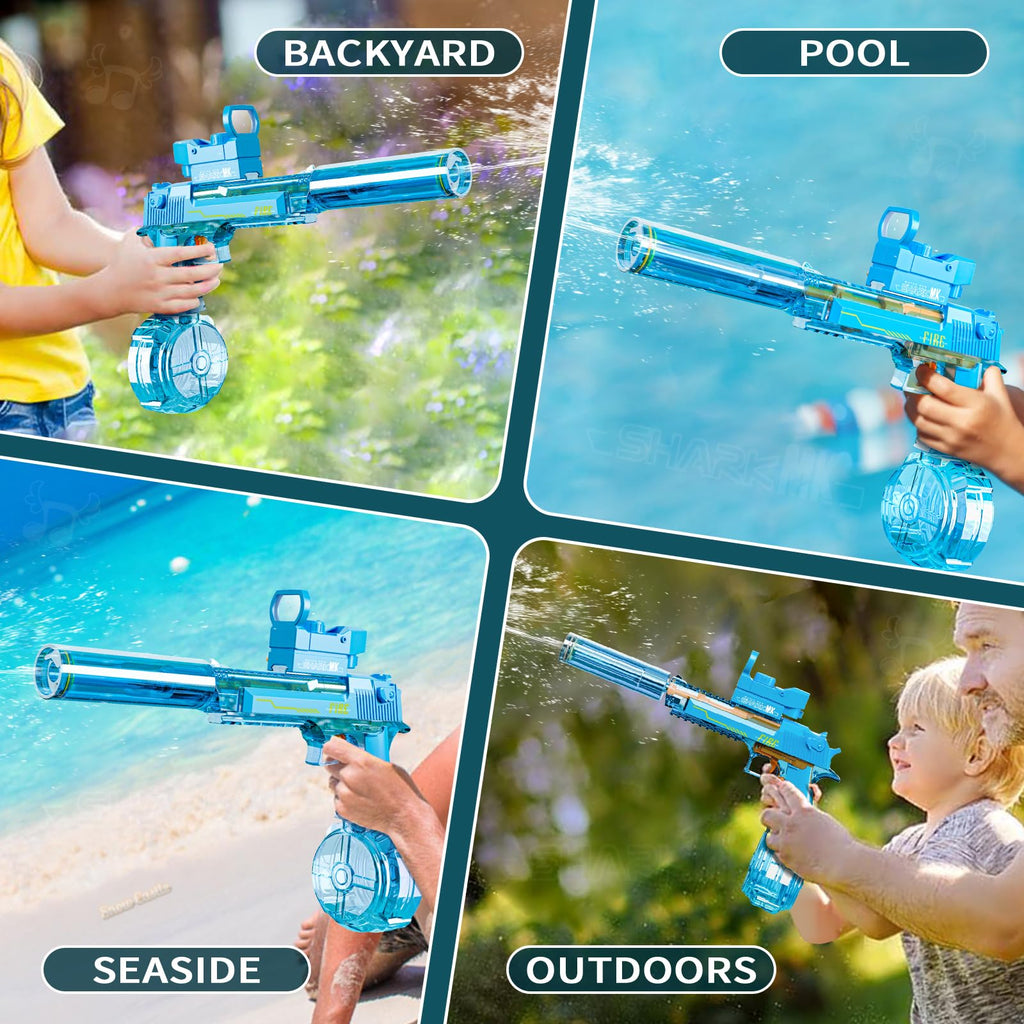 Electric Water Guns for Adults - Automatic Water Gun Powerful, Water Gun with 510cc High Capacity, Electric Squirt Gun, Blue