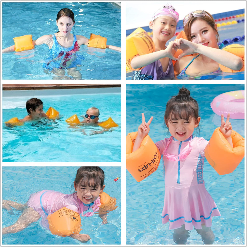 2-4 Pack Arm Floaties for Kids and Adults - Pool Floats Arm Bands Inflatable Swim Rings PVC Arm Floater for Toddlers Kids 3-5-6-12 Years